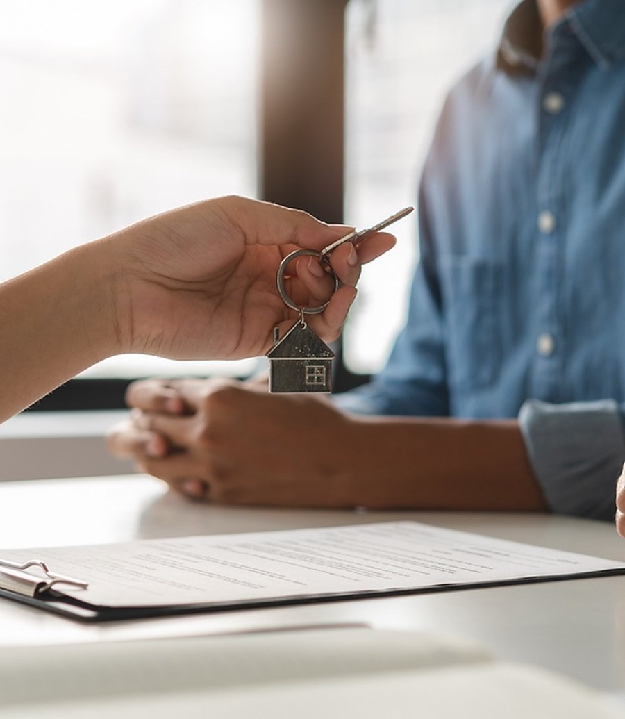 Handing over the keys to a new home